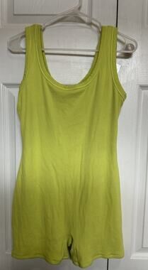 SKIMS Women’s Size 3X one Size Daffodil Cotton Rib Bodysuit Neon